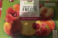 Mängden socker i Yaourts aux fruits - Framboise, ananas, abricot, cerise, fraise, pêche