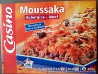 Mängden socker i Moussaka Aubergine - Boeuf surgelée