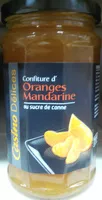 Mängden socker i Confiture d'oranges mandarine au sucre de canne