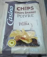 Mängden socker i Chips coupe épaisse poivre