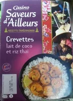 Mängden socker i Crevettes lait de coco et riz thaï