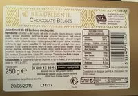 Mängden socker i Assortiment de chocolats belges