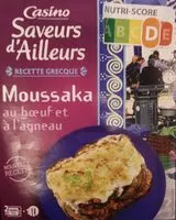 Mängden socker i Moussaka au bœuf et à l'agneau