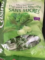 Mängden socker i Mini bonbons goût thé vert à la menthe sans sucres