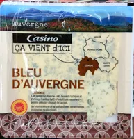 Mängden socker i Bleu d'Auvergne - Appellation d'Origine Protégée