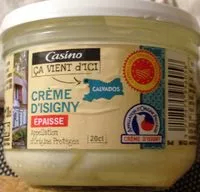 Mängden socker i Crème fraîche d'Isigny épaisse