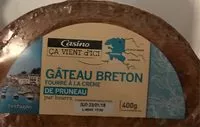Mängden socker i Gâteau breton fourré à la crème de pruneaux pur beurre