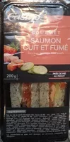 Mängden socker i Saumon cuit et fumé Sauce fromage frais aneth Pain de mie au pavot