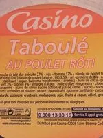 Mängden socker i Taboulé Au Poulet Roti