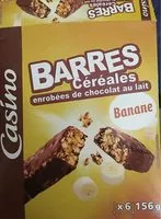 Mängden socker i Barre céréalière enrobage total Banane x6
