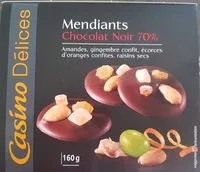 Mängden socker i Mendiants Chocolat Noir 70%