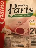 Mängden socker i Jambon de Paris supérieure Découenné Dégraissé 2 tranches