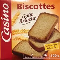Mängden socker i Biscotte goût Brioché