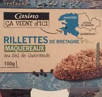 Mängden socker i Rillettes de maquereaux au sel de Guérande