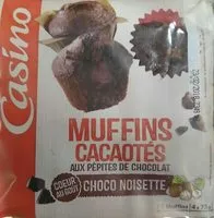 Mängden socker i Muffins cacaotés aux pépites de chocolat cœur au goût choco noisette