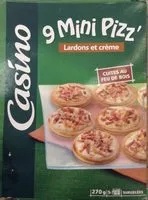 Mängden socker i 9 Mini Pizz' Lardons et crème