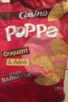 Mängden socker i Crackers poppes goût barbecue Casino