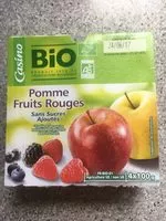 Mängden socker i POMME FRUITS ROUGES sans sucres ajoutés
