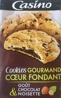 Mängden socker i Cookies gourmands coeuf fondant goût chocolat et noisette