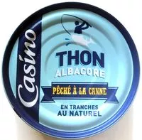 Mängden socker i Thon albacore en tranches au naturel