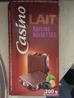Mängden socker i Lait Raisins & Noisettes