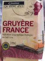 Mängden socker i Gruyère Français IGP au lait cru