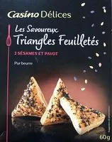 Mängden socker i Triangles Feuilletés 2 Sésames et Pavot Pur Beurre
