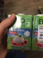 Mängden socker i Crème fluide entière 30% de mat. gr. issue de l'agiculture biologique