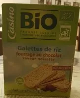 Mängden socker i Galettes de riz fourrage au chocolat saveur noisette Casino Bio