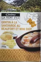 Mängden socker i Gratin a la savoyarde au beaufort et mini diot