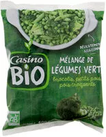 Mängden socker i Mélange de légumes verts Brocolis, petits pois, pois croquants