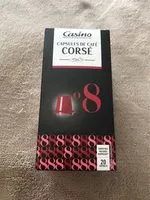 Mängden socker i capsules de café Espresso Corsé