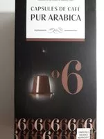 Mängden socker i capsules de café Espresso arabica