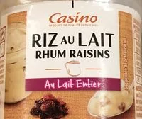 Mängden socker i RIZ AU LAIT rhum raisins au lait entier