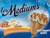 Mängden socker i Cônes Les médiums Vanille Caramel au beurre salé x8