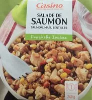 Mängden socker i Salade de saumon Saumon, maïs, lentilles