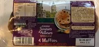 Mängden socker i 4 Muffins au raisins et abricots