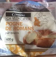 Mängden socker i Pogne de Romans - pur beurre