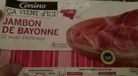 Mängden socker i Jambon de Bayonne 12 mois d'affinage