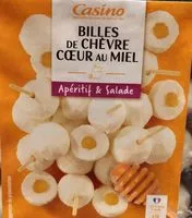 Mängden socker i Billes de chèvre coeur au miel