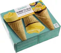 Mängden socker i Cônes Sorbets duo mangue & passion x6