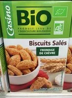 Mängden socker i Biscuits salés fromage de chèvre Bio