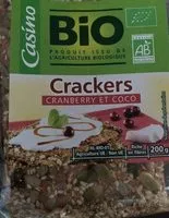 Mängden socker i Crackers cranberry et coco