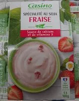 Mängden socker i Spécialité au soja fraise avec morceaux