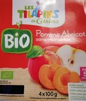 Mängden socker i Pomme et abricot sans morceaux