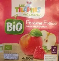 Mängden socker i Pomme et fraise sans morceaux