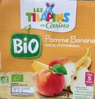 Mängden socker i Pomme et banane sans morceaux