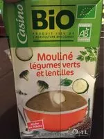 Mängden socker i Mouliné de légumes verts et de lentilles bio