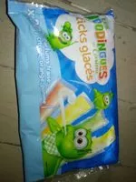 Mängden socker i Sticks glacés (fraise, orange, pomme, citron) x20
