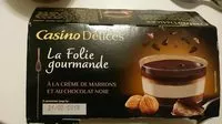 Mängden socker i La folie gourmande à la crème de marrons et au chocolat noir